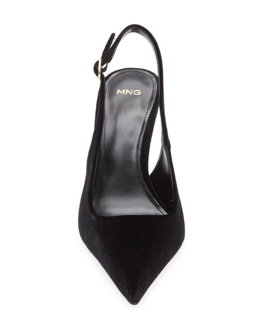 Mango Blue Slingback Pointed Toe Pump