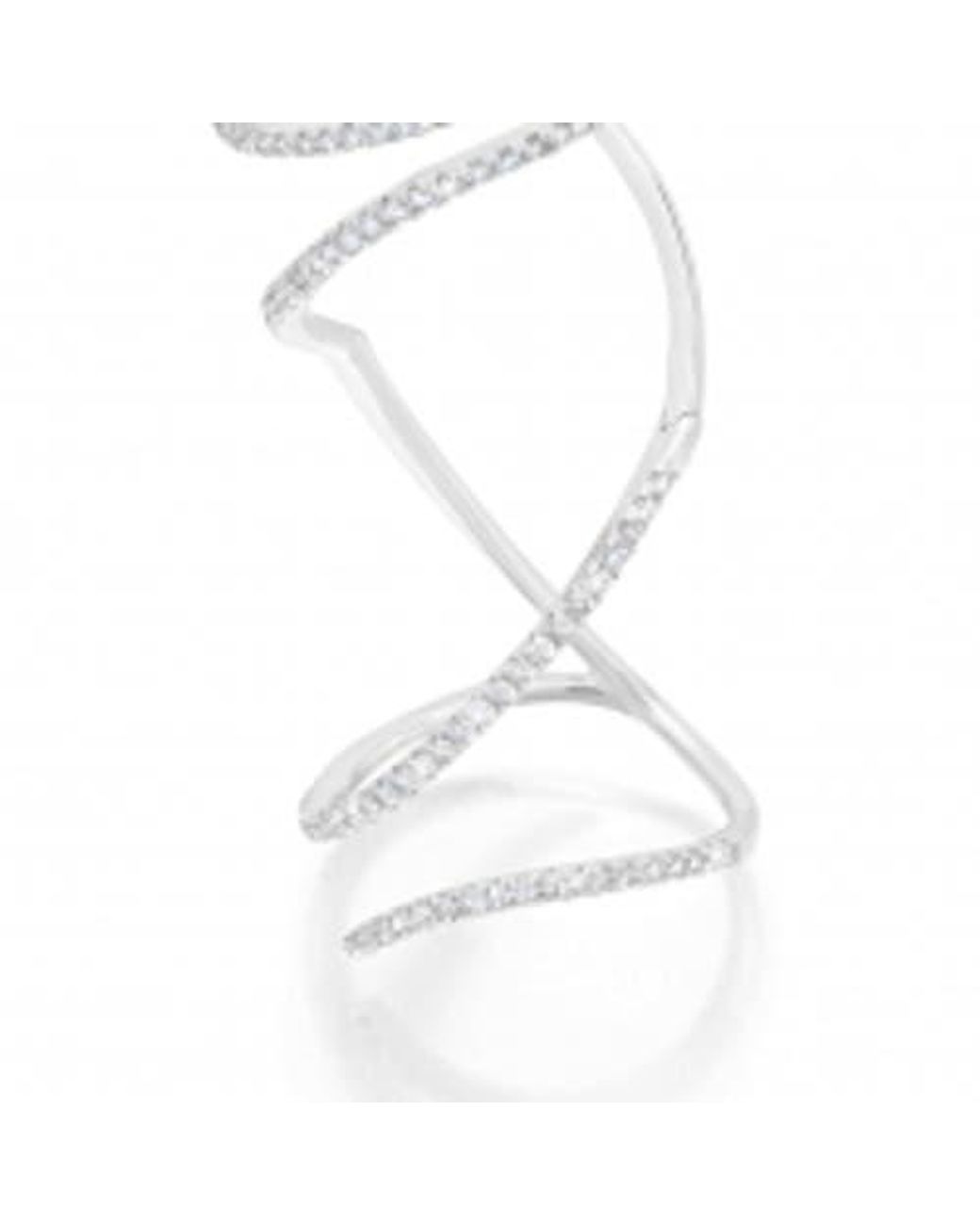 Graziela White Mega Swirl Ring