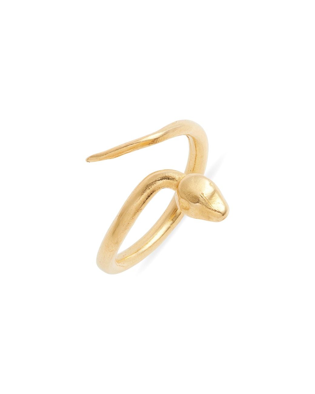 VIDAKUSH White Thin Snake Knuckle Ring