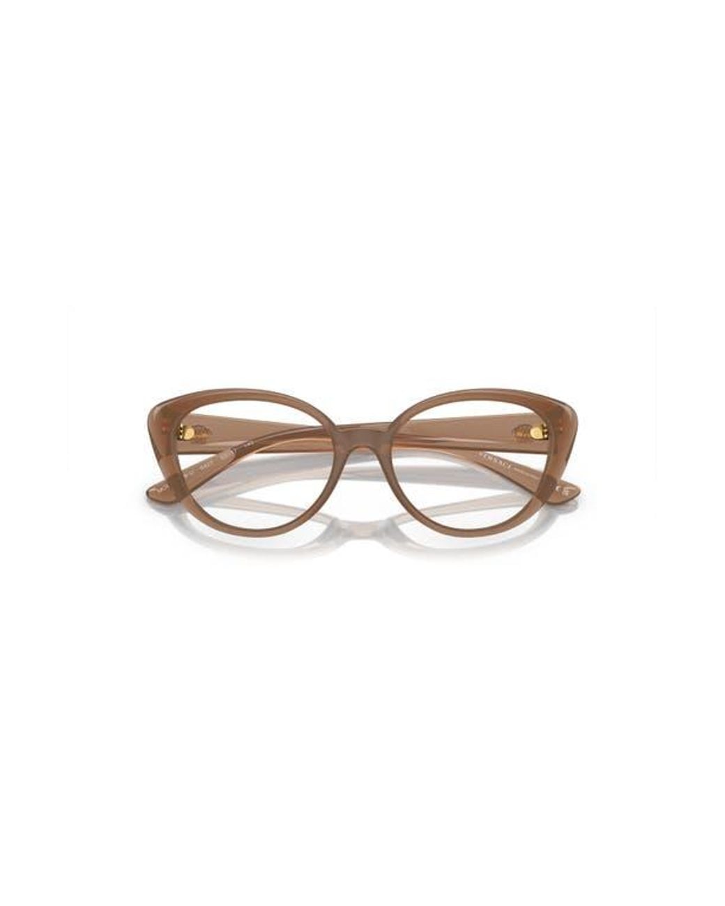 Versace Brown 53Mm Oval Optical Glasses