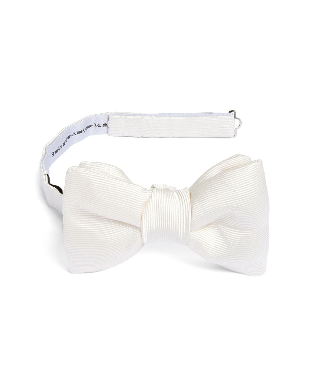 Tom Ford White Pre-Tied Solid Mogador Bow Tie for men