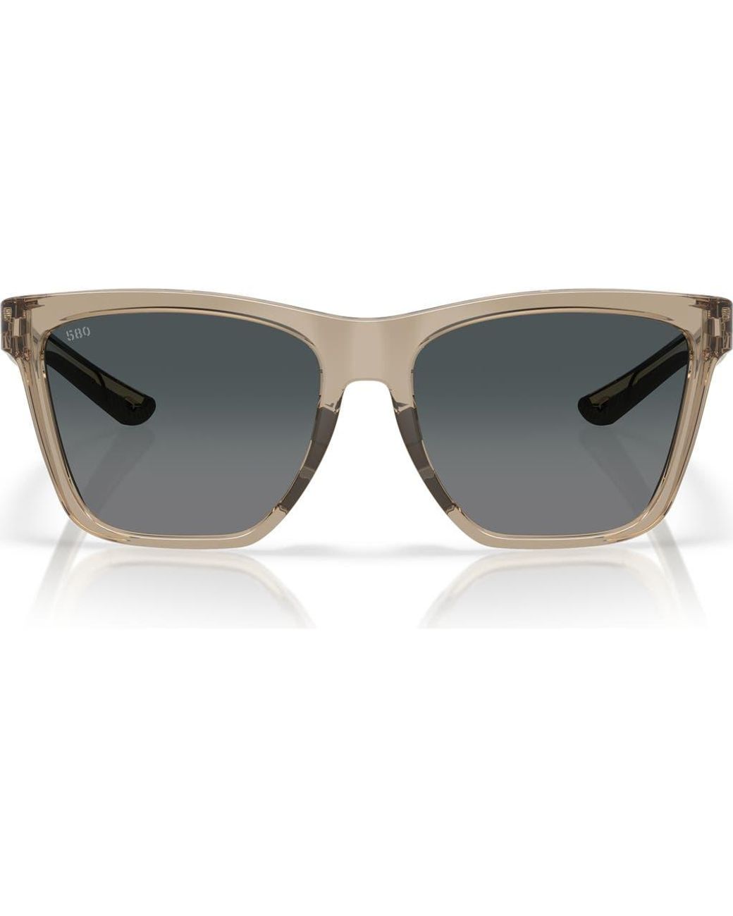 Costa Del Mar Gray 57Mm Polarized Rectangular Sunglasses