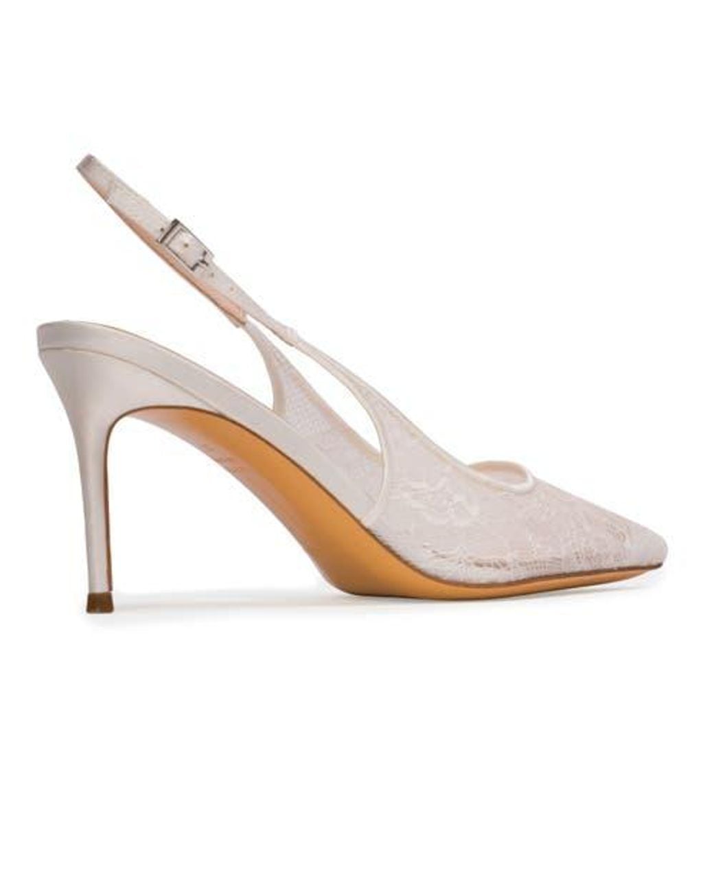 Black Suede Studio White Marina 80 Pump