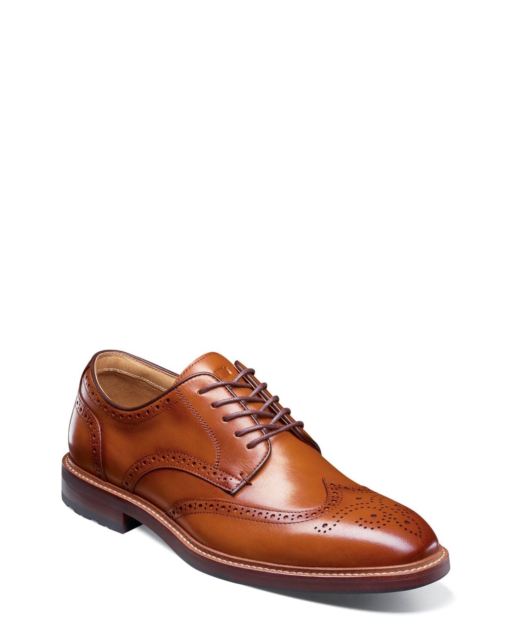 Florsheim Brown Anthem Wingtip Blucher for men