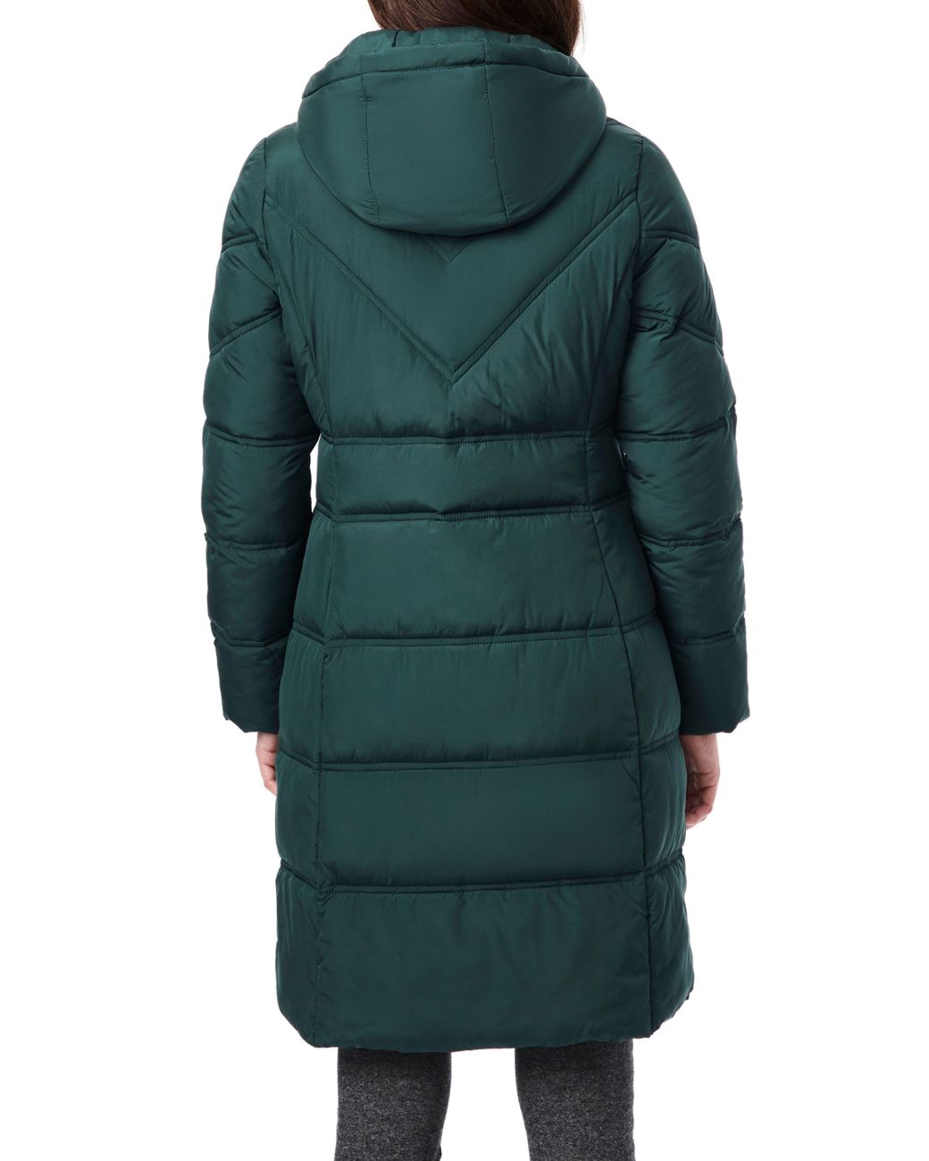 Bernardo Walker Double Stitch Recycled Polyester Puffer Coat With Removable Bib in Green Lyst