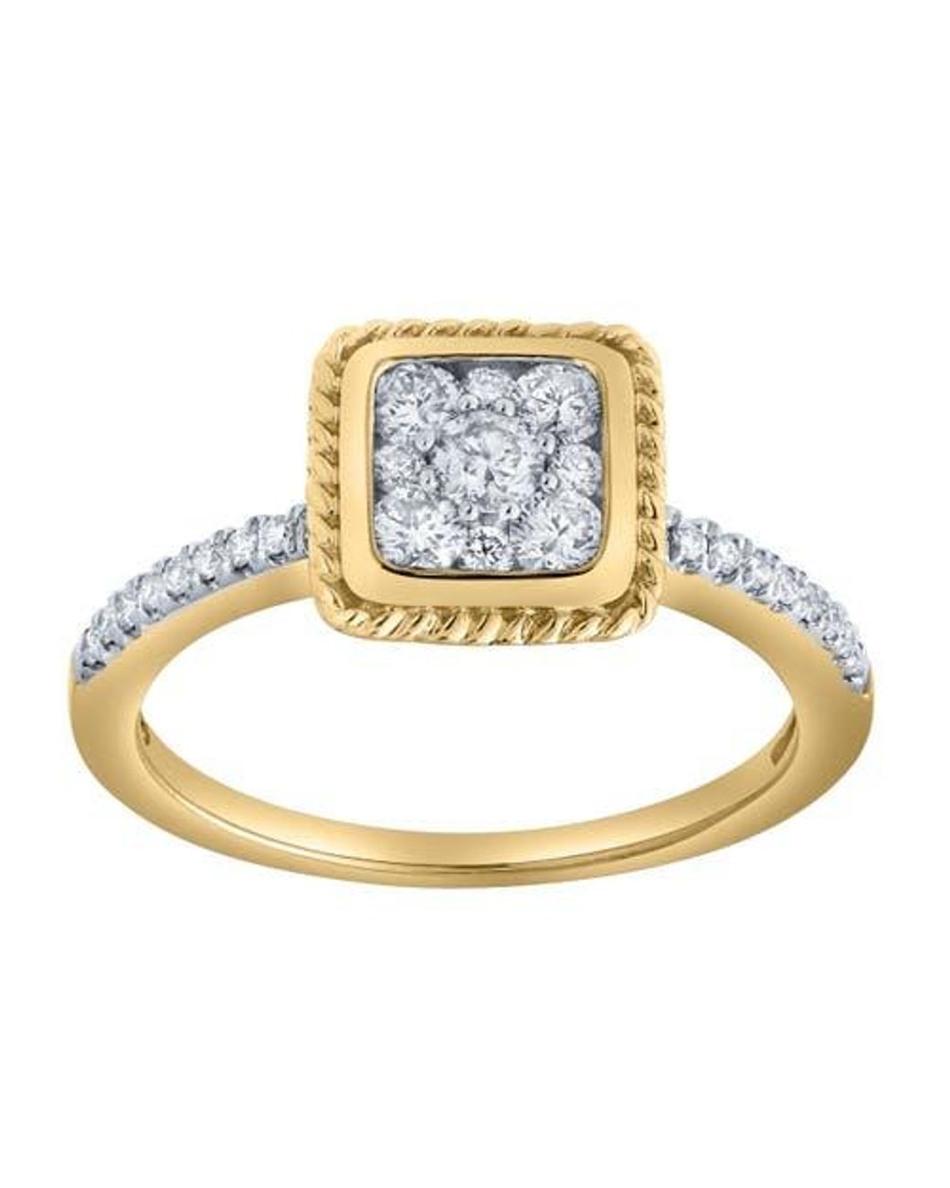 LuvMyJewelry Caelina 0.50 Ct 10K Diamond Ring in Metallic | Lyst