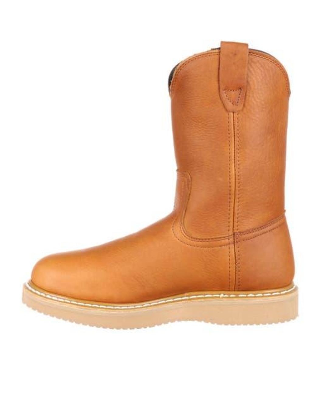 Georgia Boot Brown Wedge Steel Toe Pull On Work Boot for men