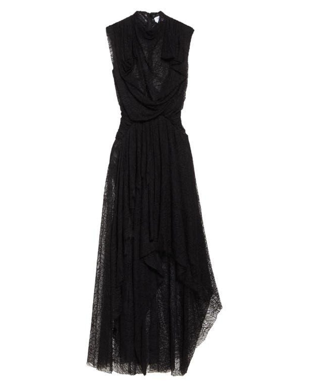 chinese dress ladies Black Penny Maxi dress with Flocked Spiderwebs main image 1