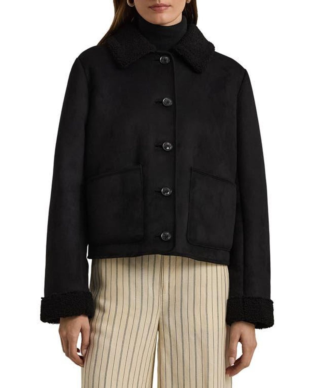 Ralph lauren faux shearling jacket best sale