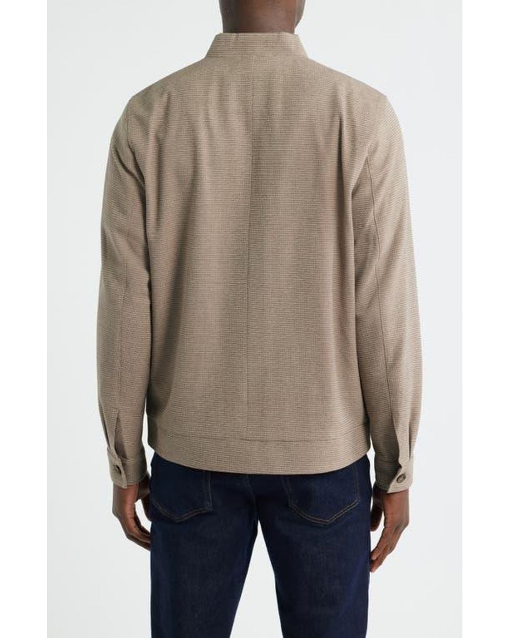 Johnston & Murphy Brown Pattern Zip Jacket for men