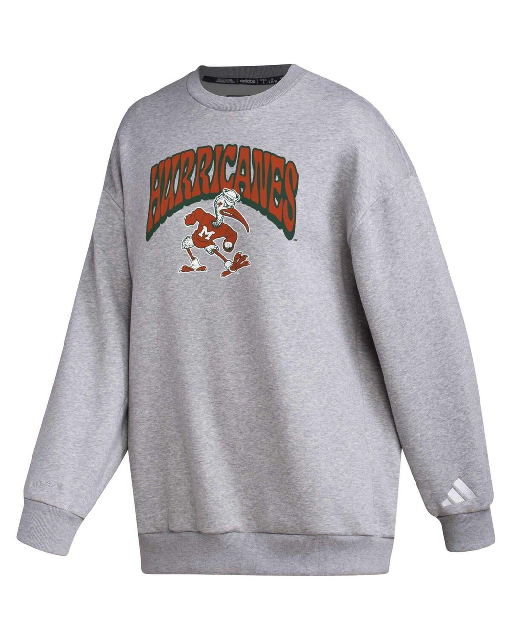 adidas Miami Hurricanes Vintage Stylin Pullover Sweatshirt At