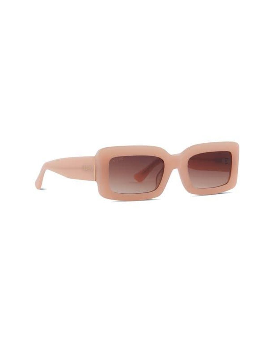 DIFF Pink Indy 51Mm Gradient Rectangular Sunglasses
