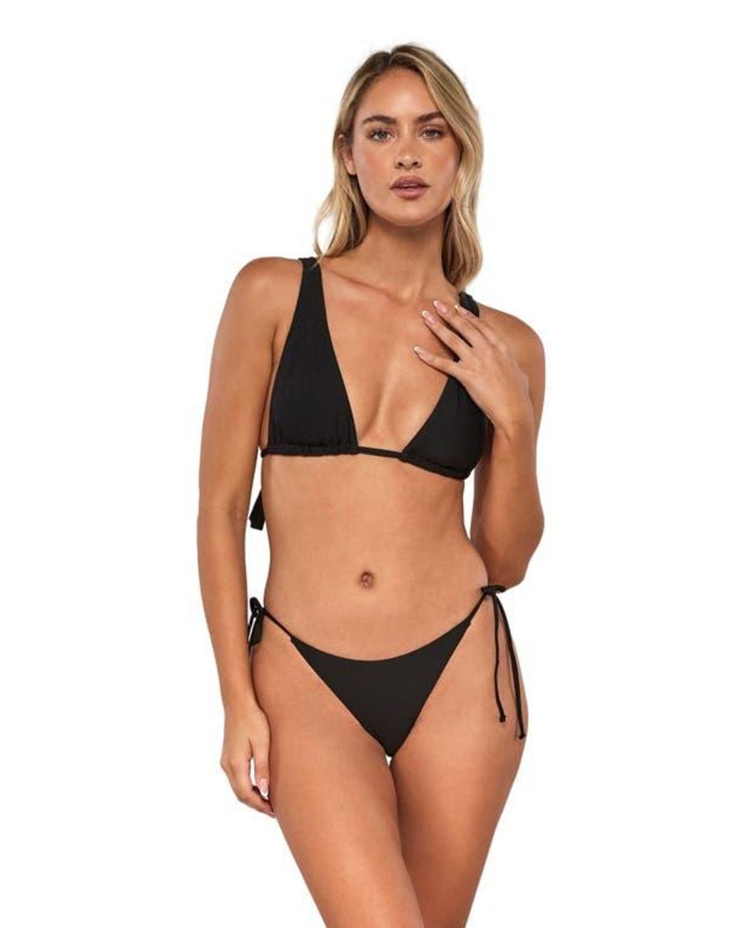 Swim Systems Brown Mila Triangle Bikini Swimsuit Top