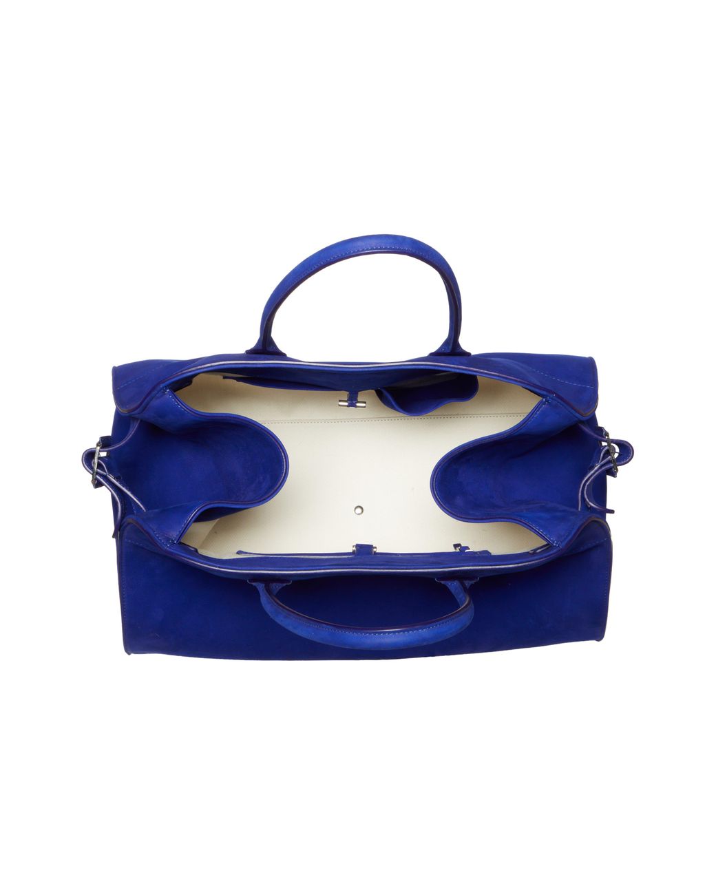 The Row Soft Margaux 15 Suede Satchel in Blue | Lyst