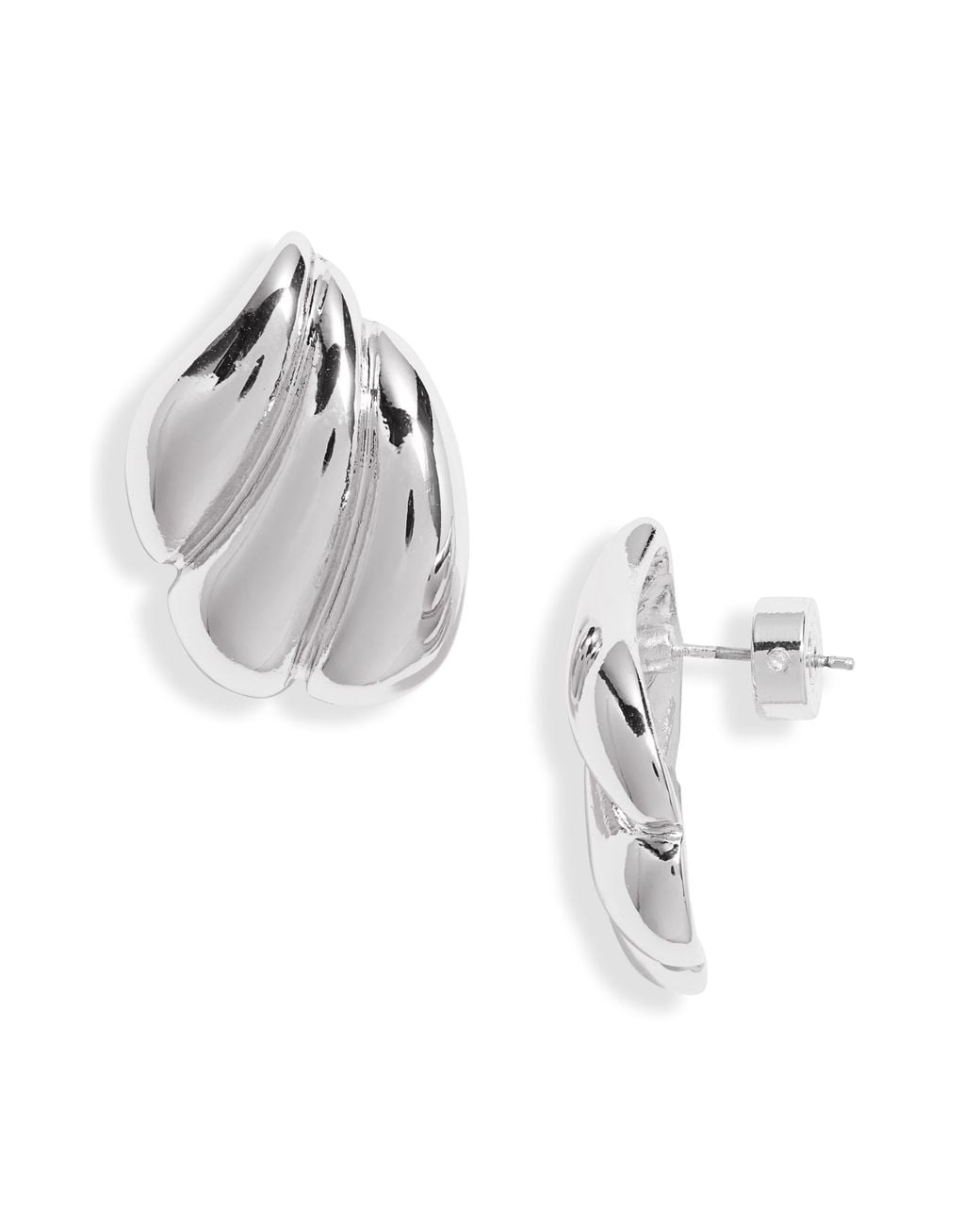 Nordstrom Metallic Fluted Stud Earrings