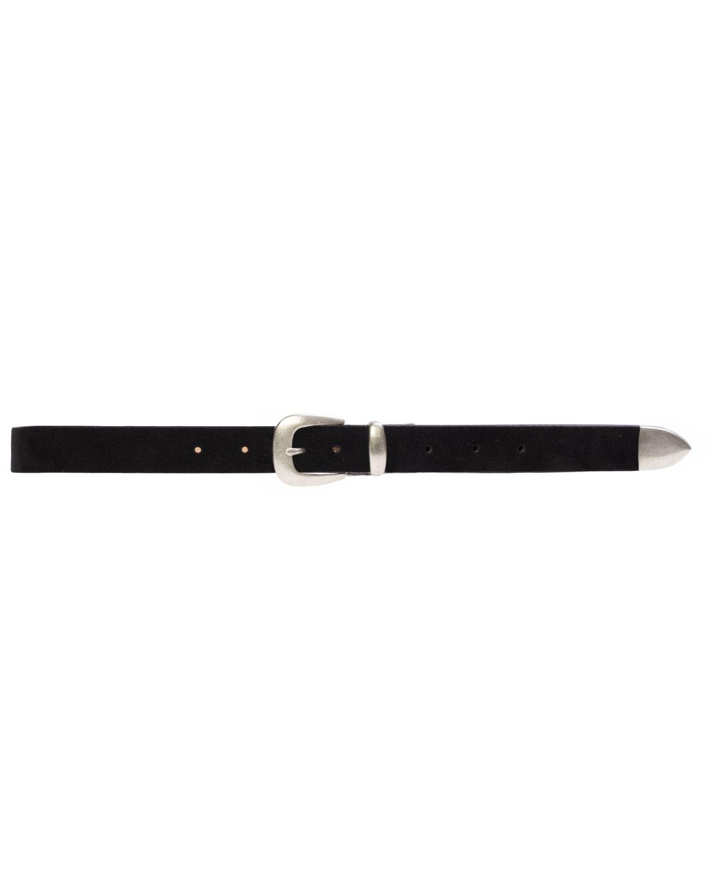 Black Suede Studio White Tefi Belt