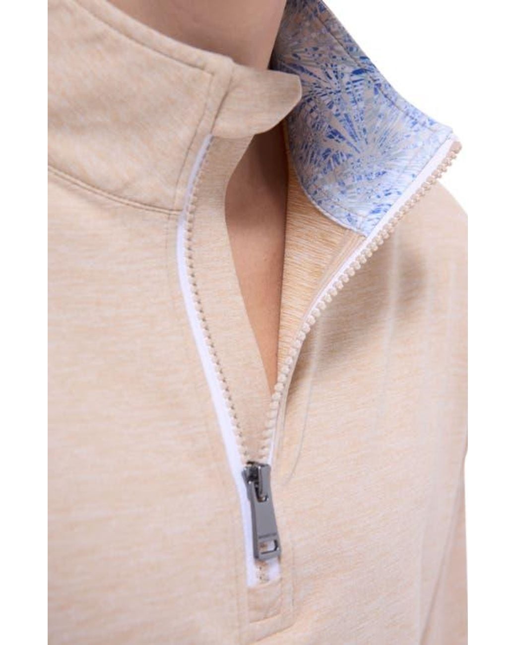 Bugatchi Pink Quarter Zip Performance Pullover for men