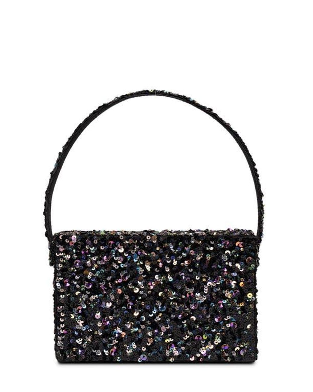 Simitri Black Sequin Box Clutch