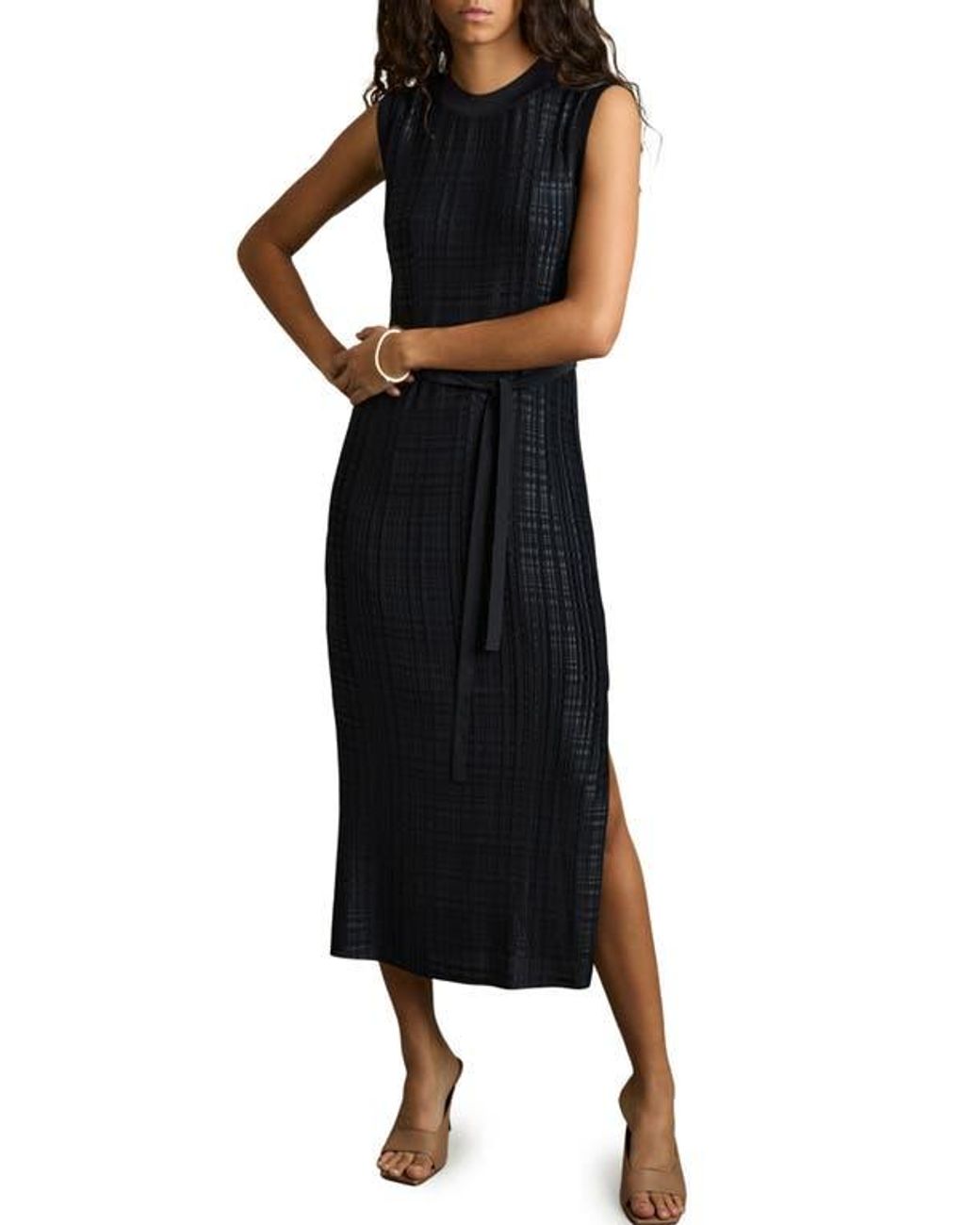 【海外限定】REISSドレス☆Navy Blake Jersey Sleeveless Midi D Reiss Jersey Sleeveless Midi Dress in Navy - REISS