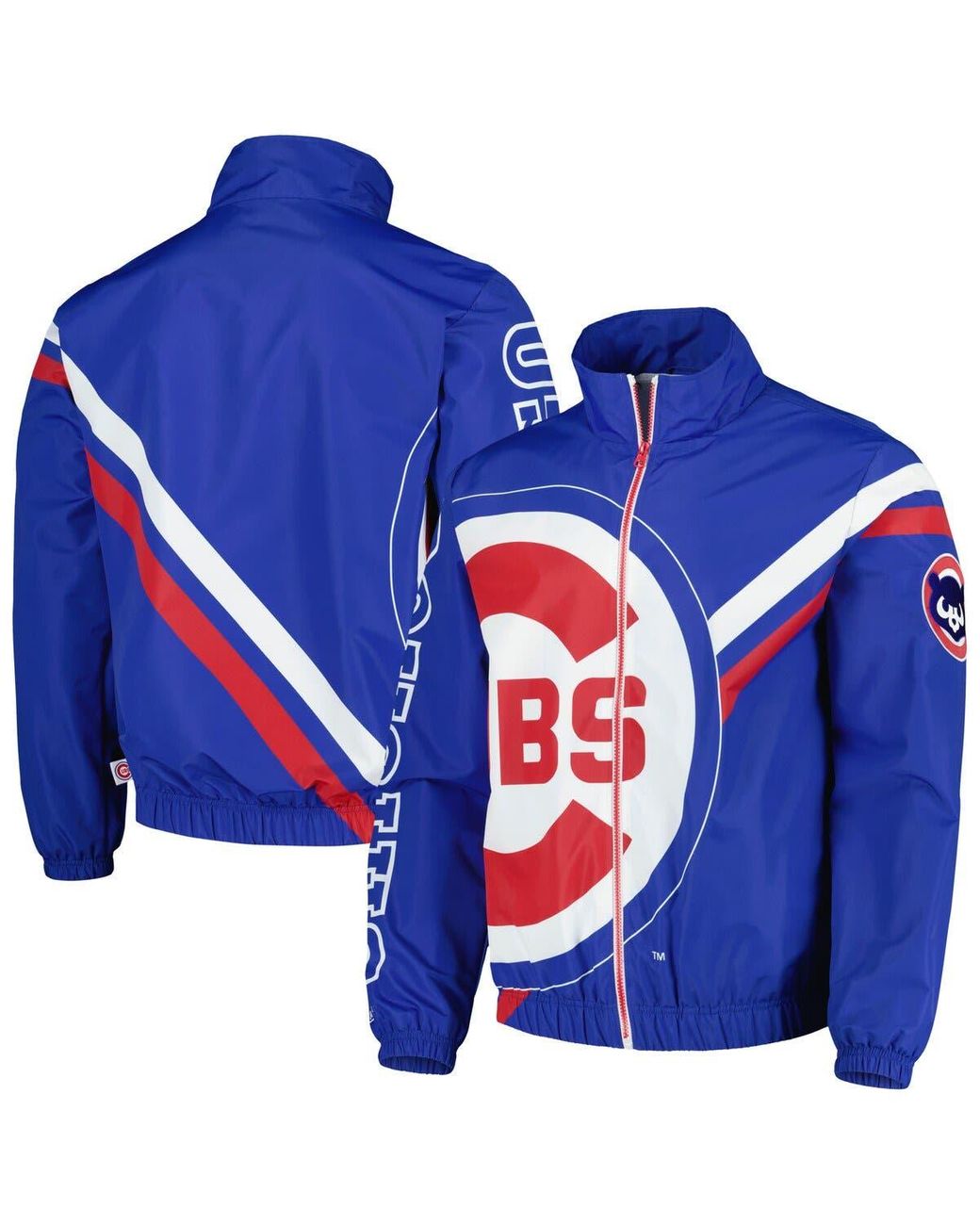 Mitchell & Ness Chicago Cubs Exploded Logo Warm Up Full-zip Jacket