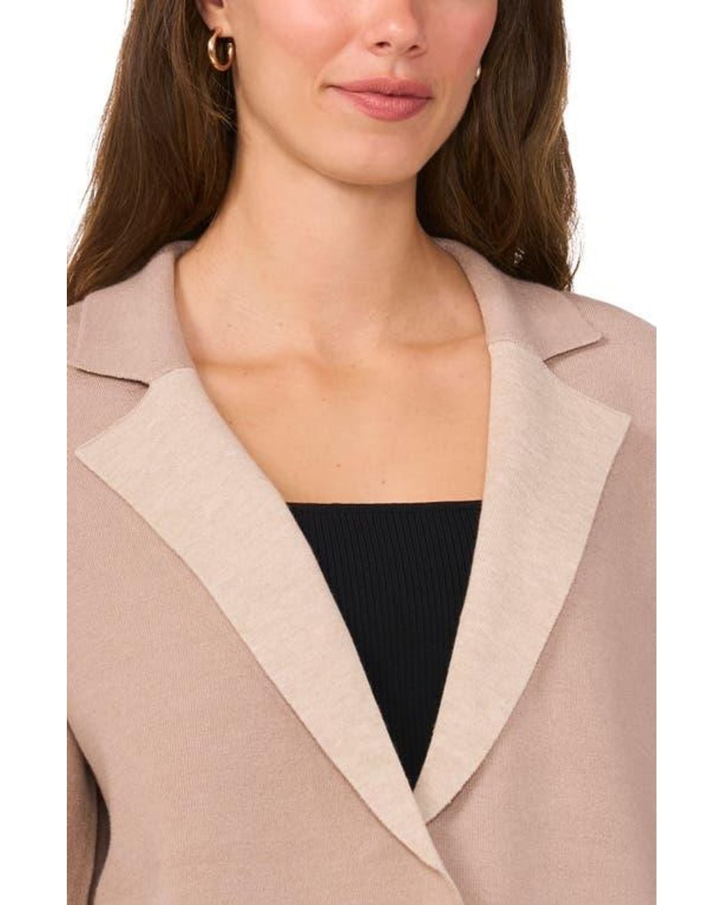 Halogen® Multicolor Open Front Coat