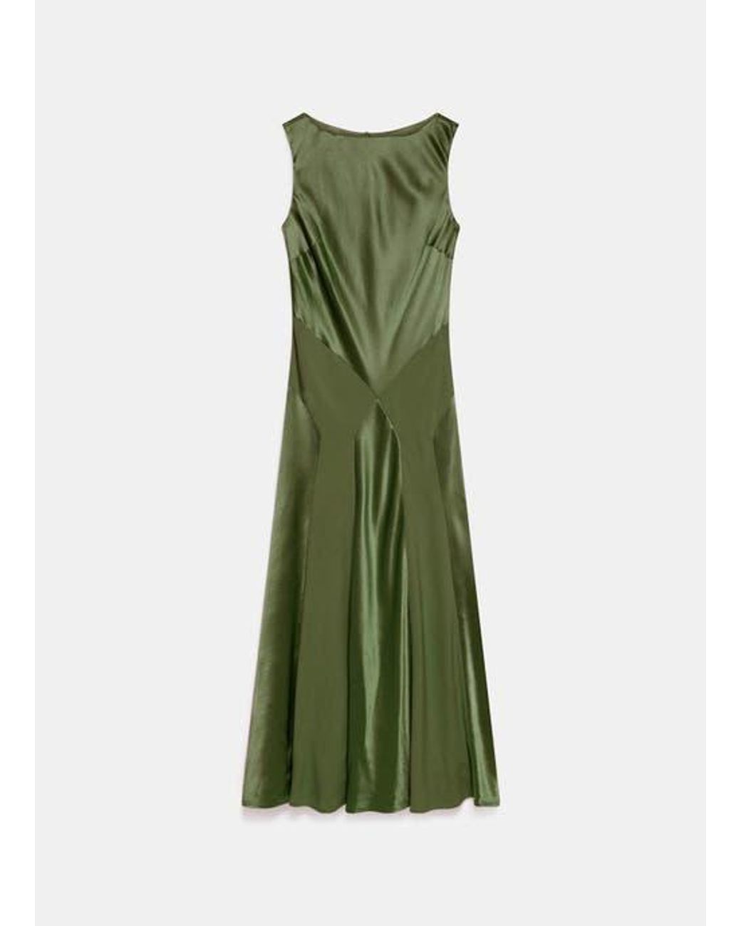 Mint Velvet Panelled Satin Maxi Dress in Green | Lyst Mint Velvet Panelled Satin Maxi Dress in Green | Lyst