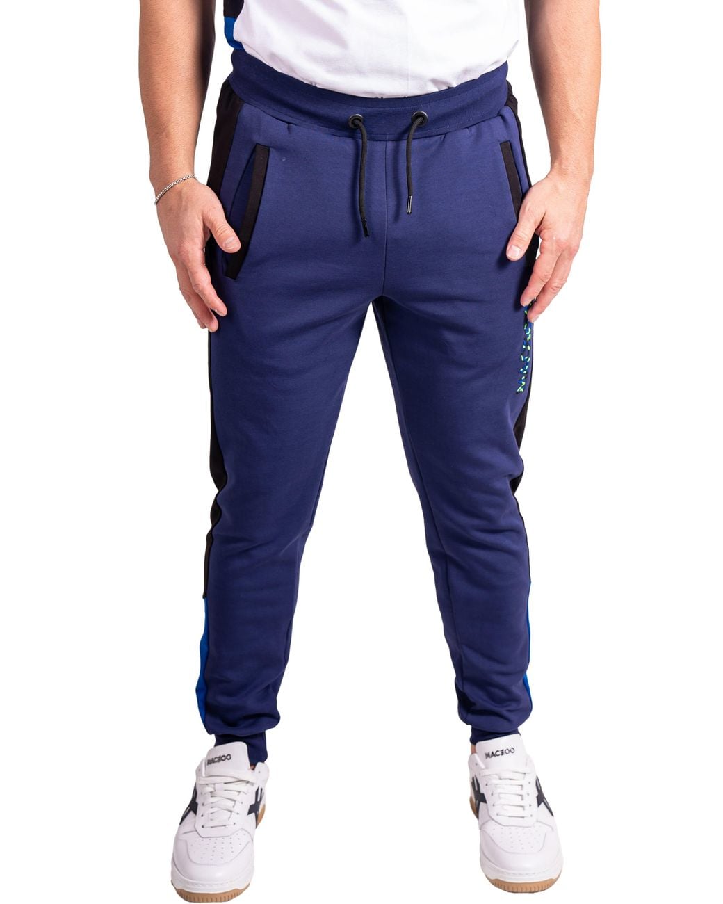 Maceoo Blue Resistanceemb Joggers for men