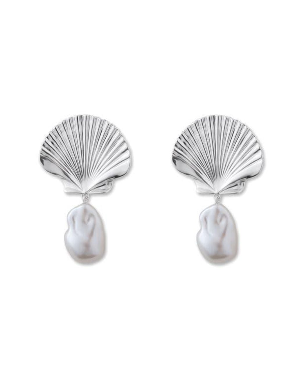 Eliou Multicolor Scallop Earrings