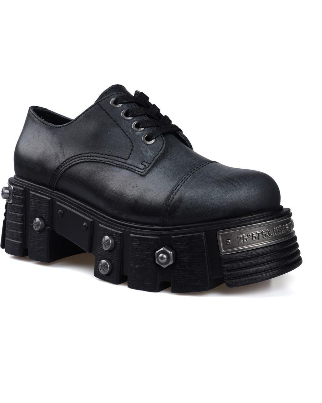 Zigi Black Lomina Platform Cap Toe Derby
