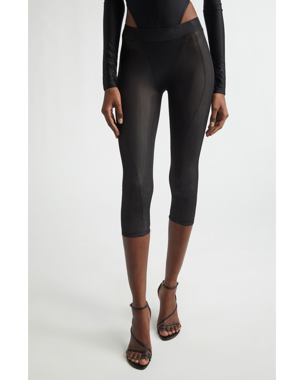 LAQUAN SMITH Black Solid Capris