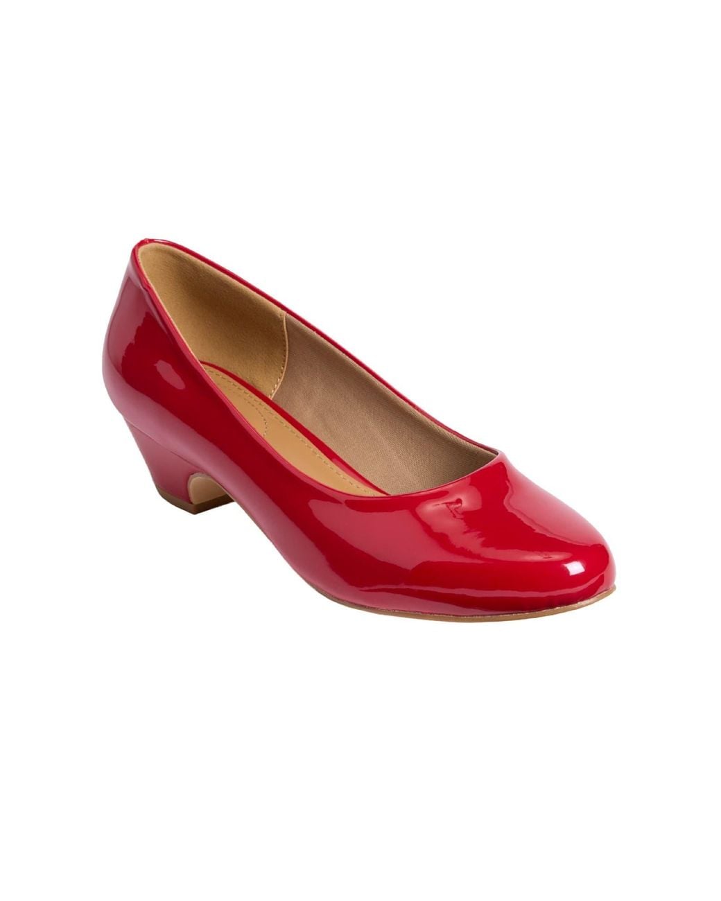 Comfortview Red The Vida Leather Like Slip On Pump