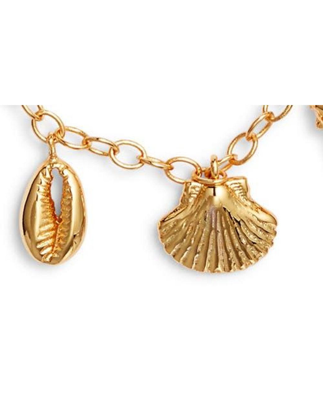 Nest Metallic Tiny Shells Charm Necklace
