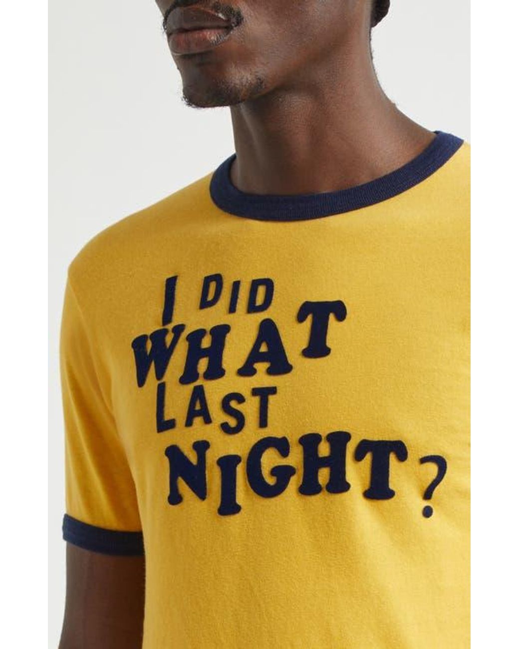 ERL Gender Inclusive I Did What Last Night? Ringer Tee in