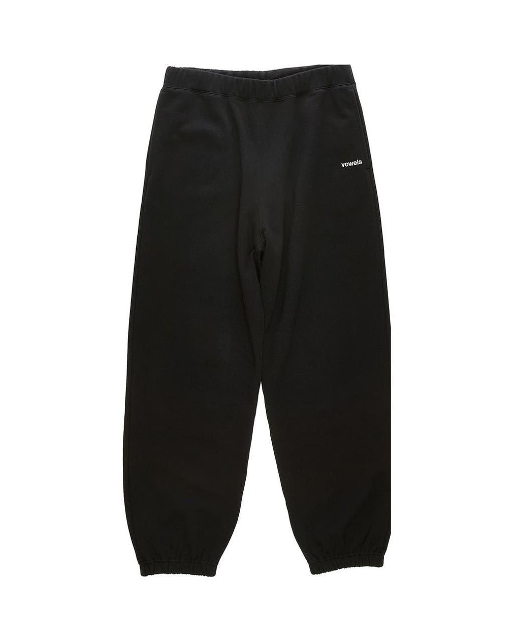 vowels Black Classic Sweatpants for men