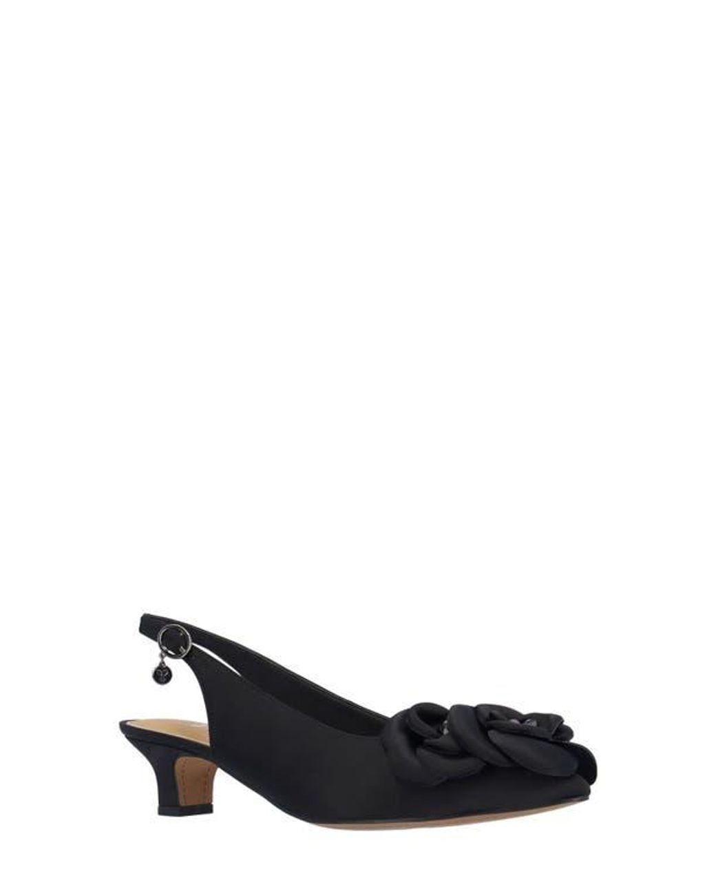 J. Reneé Black Jozey Pointed Toe Slingback Pump