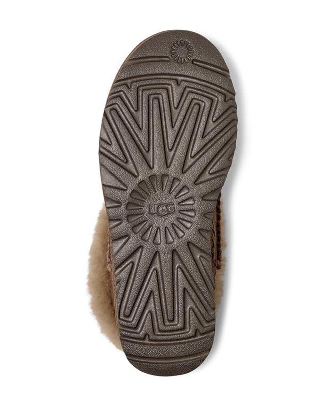 Ugg Brown Shearling-Trim Lace-Up Boots