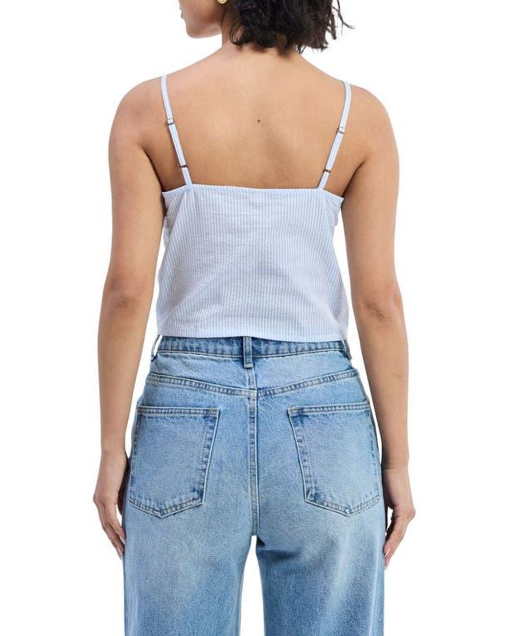 REISTOR Blue Pool Day Tan Lines Stripe Camisole
