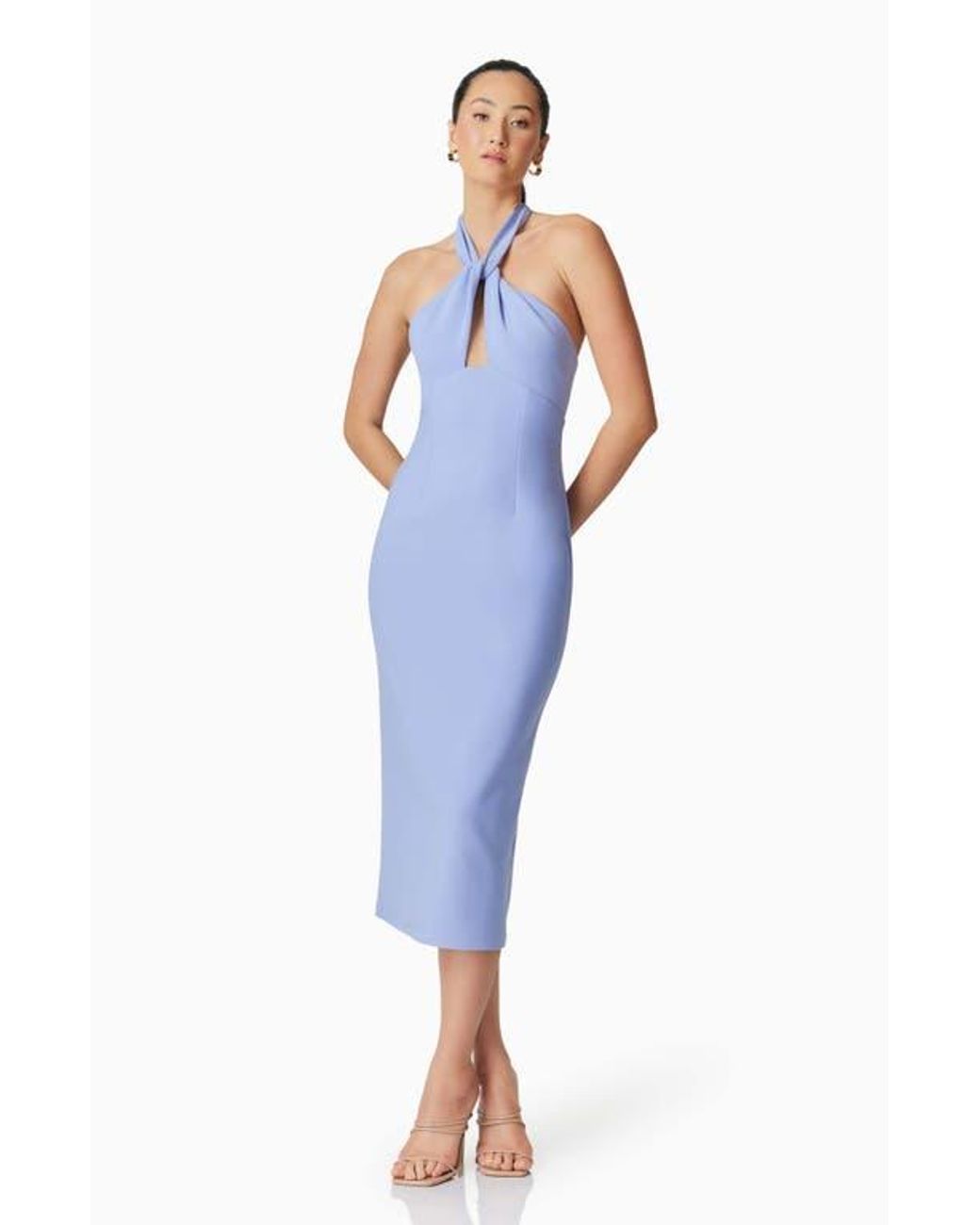 white christmas dresses Elliatt Selene Cocktail Midi Dress Blue main image 0