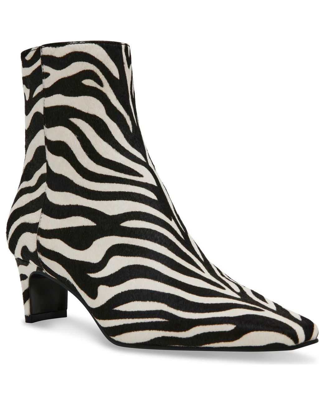 Steve Madden Delvie Faux Calf Hair Bootie in Black Lyst