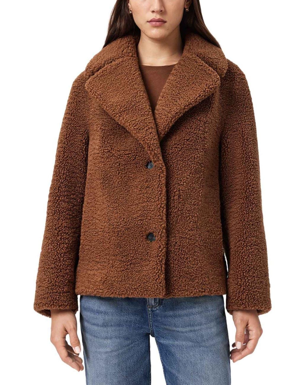 AllSaints Brown Eddie Teddy Jacket
