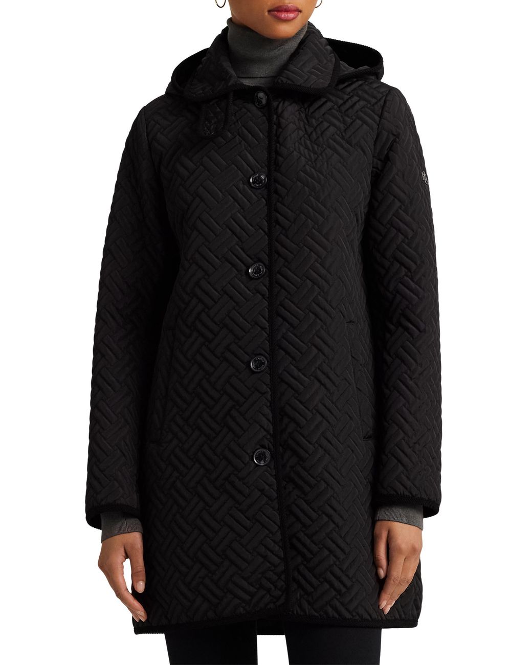 kate spade chevron quilted coat