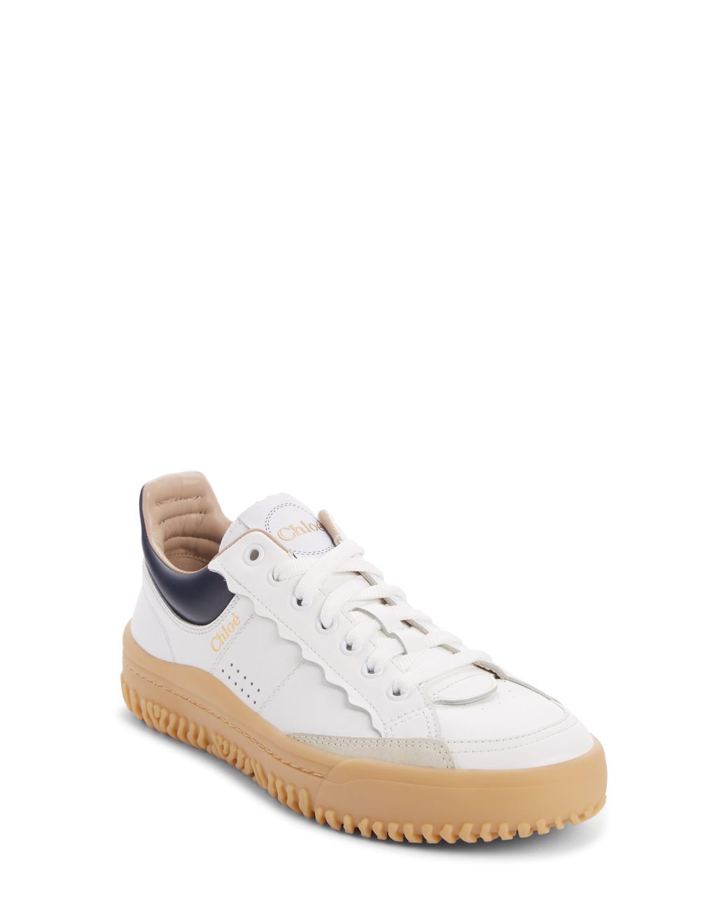 chloe franckie leather sneakers