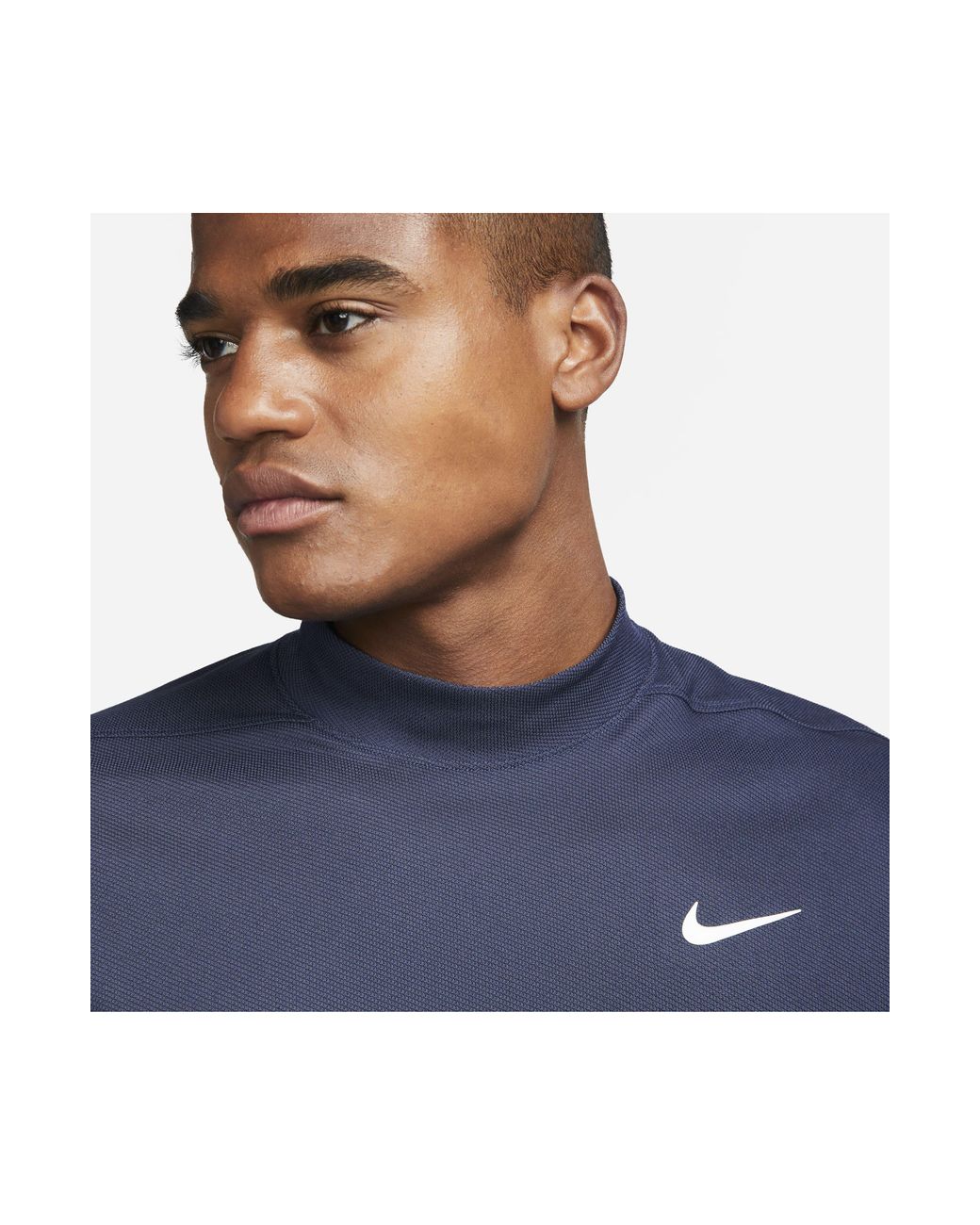Nike mock neck polo discount