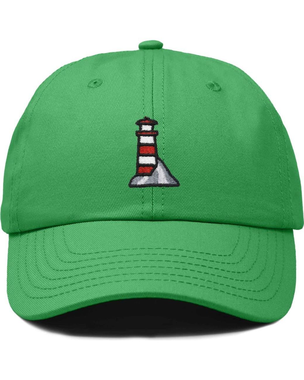 Alix Green Lighthouse Embroidered Dad Hat