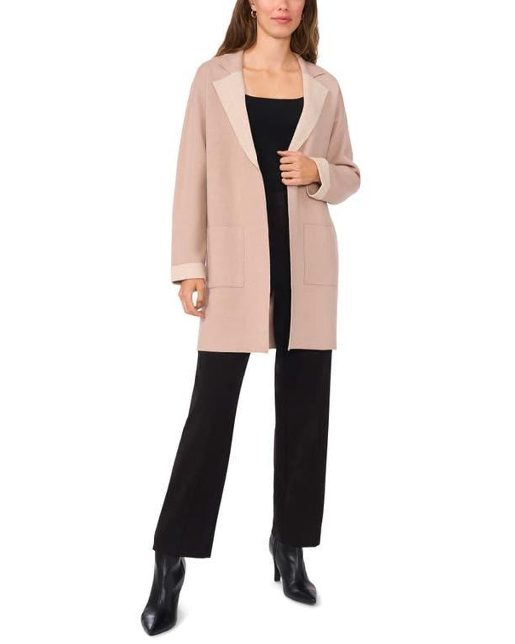 Halogen® Multicolor Open Front Coat