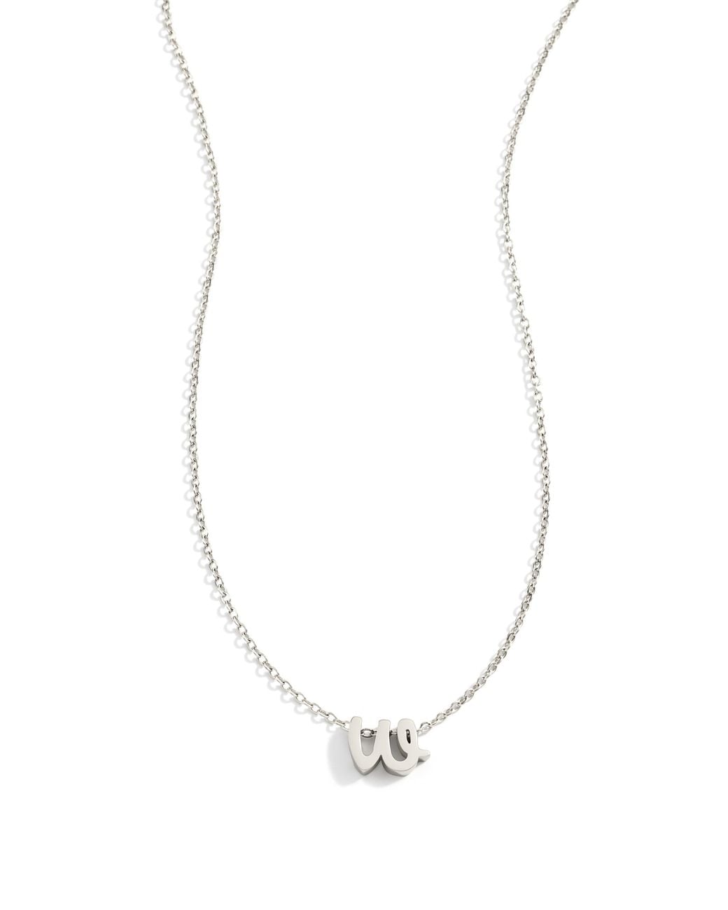 Mint & Lily White Tiny Script Initial Necklace