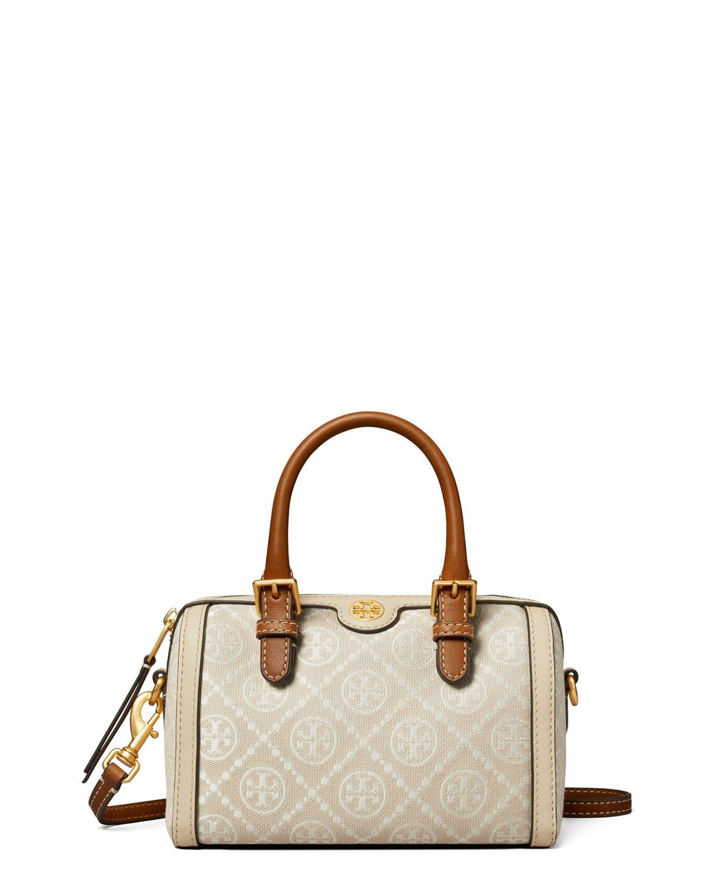Tory Burch T Monogram Barrel Bag in Natural Lyst