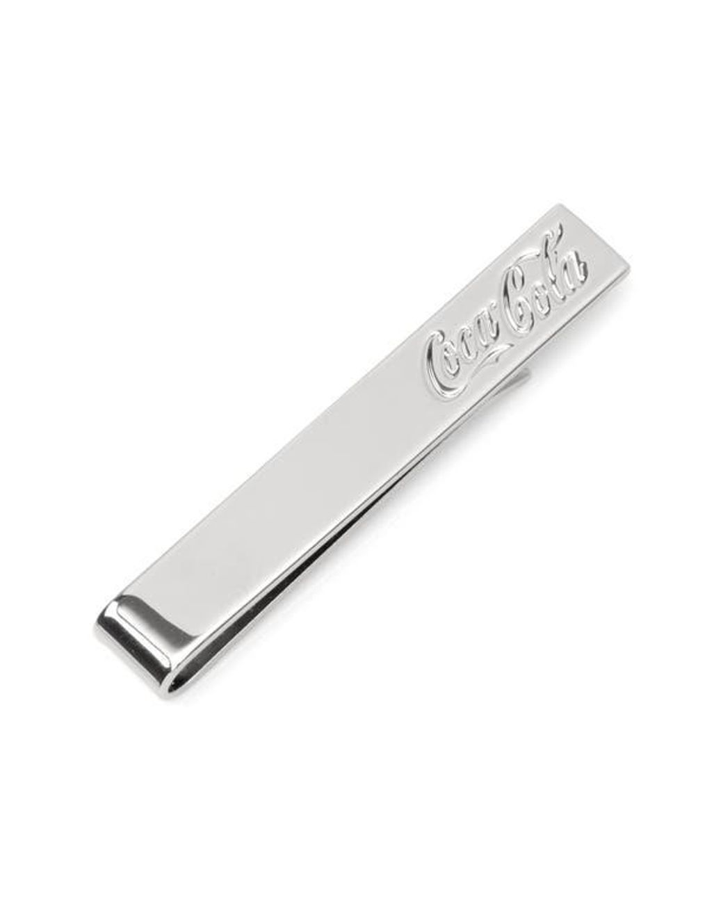 Cufflinks Inc. Metallic Coca-Cola Hidden Message Tie Bar for men