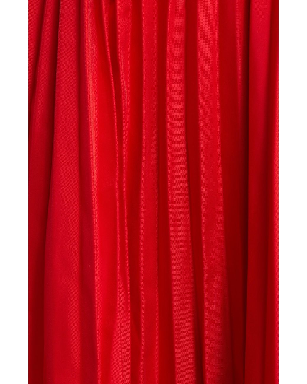 Moon River Strapless Pleated Midi Dress in Red | Lyst