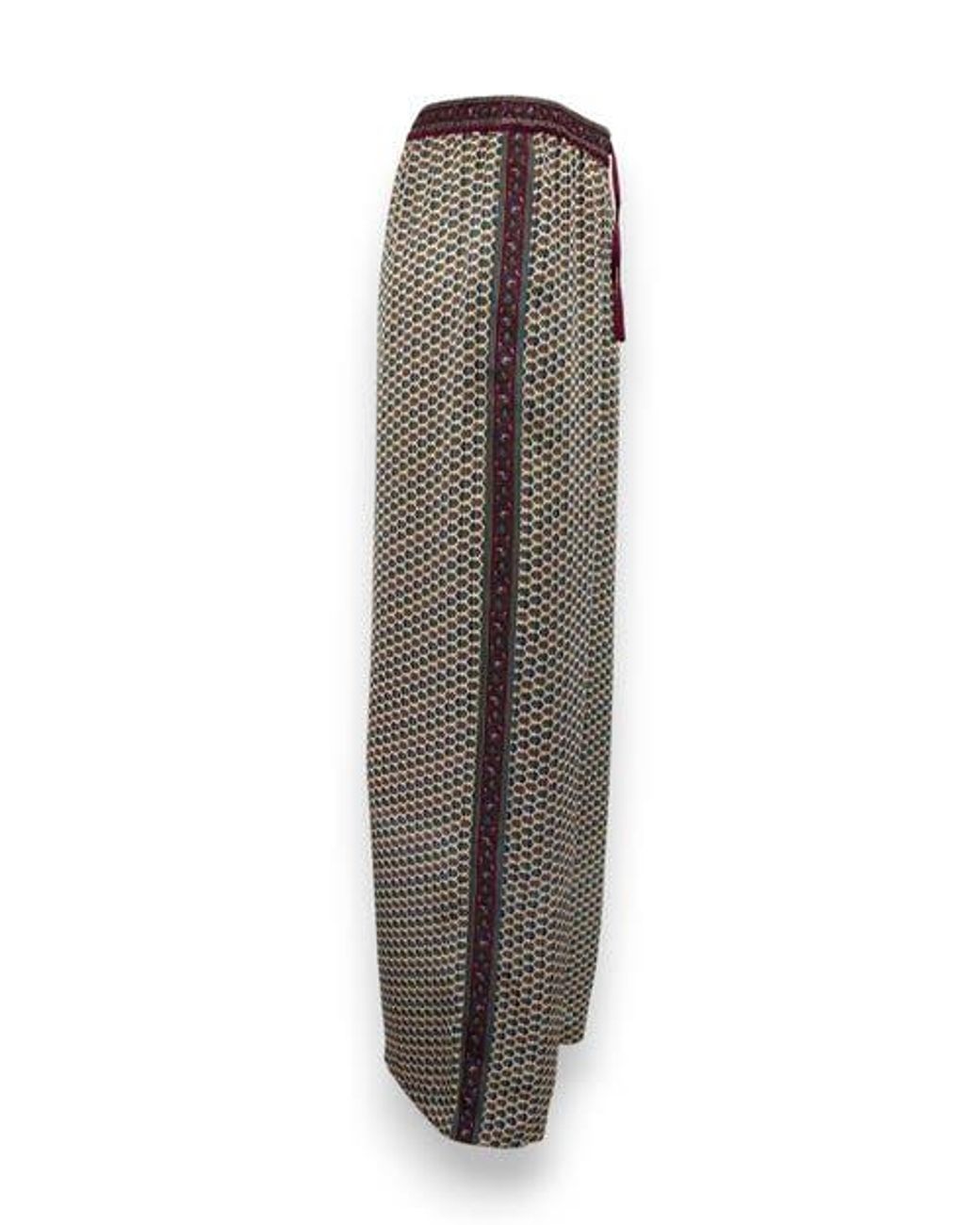 Monzlapur Brown Embossed Botanical Crepe Pant